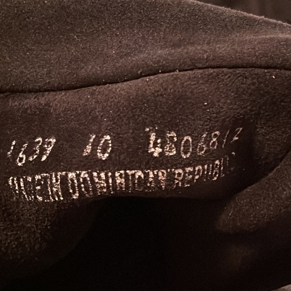 Minnetonka 3 Layer Fringe Boot Black Suede Size 10 - image 6